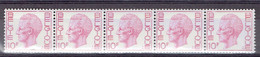 183 P - Bande De Cinq R78 Avec Numéro - MNH Impeccable - Coil Stamps