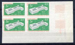 RC 15484 COMORES N° 55 O.I.T BLOC DE 4 NON DENTELÉ COIN DE FEUILLE NEUF ** MNH TB - Nuevos