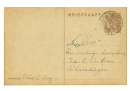 Netherlands Postal Stationery Postcard Briefkaart Posted 1923 B200220 - Interi Postali
