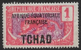 Chad 1924. Scott #19 (MH) Leopard - Unused Stamps