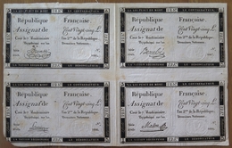 015- Ass 44a - Assignat De 125 Livres - Feuille De 4 Exemplaires - Assignats