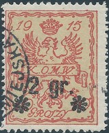 POLONIA POLAND POLSKA Polen,1915 Warsaw Local Issues,10 GROSZY/ 2 GR-Used - Used Stamps