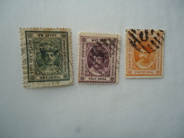 INDIA  STATES  3 USED   STAMPS INDORE DISNSP - Kishengarh