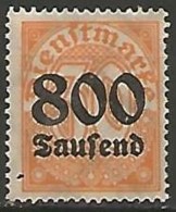 ALLEMAGNE / EMPIRE 1920-1923 / DE SERVICE N° 44 NEUF Sans Gomme - Dienstzegels