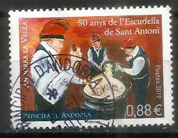 Escudella De Sant Antoni. Plat Typique De L'Andorre, Nouveau Timbre 2019, Oblitéré, 1 ère Qualité - Usados