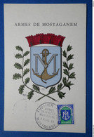 30 ALGERIE 1958 CPA OB PREMIER JOUR DE MOSTAGANEM A ALGER PAR ORAN+ AFFRANC. PLAISANT - Lettres & Documents
