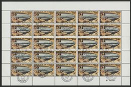 DJIBOUTI POSTE AERIENNE COTE 50 € N° 144 ET 145 SERIE DE 2 FEUILLES COMPLETES DE 25 EXEMPLAIRES. ZEPPELIN - Zeppelines