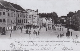 EFERDING (OÖ) - Hauptplatz M.d.fürstl.Starhemberg'schen Schloss, Sehr Seltene Schöne Fotokarte Gel.1901,gute Erhaltung - Eferding