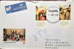 Netherlands, Circulated Cover To Portugal, "Painting", "Famous People", "Jheronimus Bosch", 2016 - Storia Postale