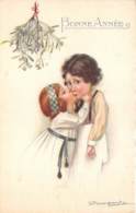 ILLUSTRATEUR - BOMPARD - ENFANTS - BAISER - GUI, BONNE ANNEE - SERIE 921 - 6 - Bompard, S.