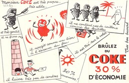 Ancien Buvard Collection Brûlez Du Coke Chauffage - Elektrizität & Gas