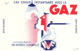 Ancien Buvard Collection EAU CHAUDE AVEC LE GAZ ET A T G D APRES BOB - Electricité & Gaz