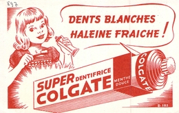 Ancien Buvard Collection  DENTIFRICE COLGATE MENTHE DOUCE - Parfums & Beauté