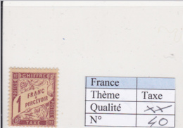 France - Taxe - 1893-1935 - N° YT 40** - 1859-1955 Nuevos