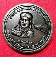 Medal José Abelardo Quiñones Gonzáles Fuerza Aerea Del Peru  Aeronautica Militare - Sonstige & Ohne Zuordnung