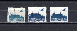 Noruega  1927-41  .-  Y&T   Nº   1-2-3   Aéreos - Used Stamps