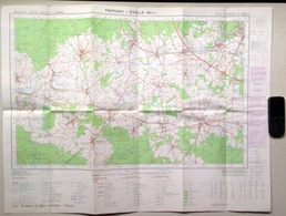 ©1988 TINTIGNY ETALLE CARTE D ETAT MAJOR ROSSIGNOL HOUDEMONT MARBEHAN RULLES BELLEFONTAINE TERMES HABAY-LA-VIEILLE S497 - Tintigny