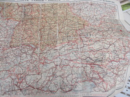 Carte Routiére Entoilée/TARIDE/Grand Itinéraires Pour Automobiles/N° 35/Allemagne Du Sud Et Autriche/Vers 1910?   PGC402 - Carte Stradali