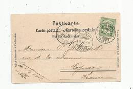 JC , SUISSE , LAUSANNE TRANSIT ,1902 , COGNAC , Charente , Sur Carte Postale De MORGES , 2 Scans - Marcophilie