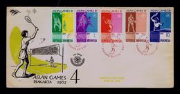 Tennis Badminton ASIAN GAMES INDONESIA 1962 Sports Volley-ball Basket-ball  G4639 - Badminton