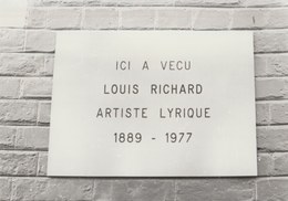 Boussu  - Plaque Commémorative Pour Louis Richard , Rue Du Centenaire ... Photo Années 80 - Boussu