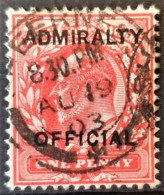 GREAT BRITAIN 1903 - Canceled - Sc# O79 - Admiralty Official 1d - Servizio