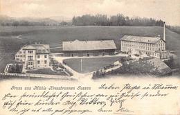 Kressbrunnen Gossau  Mühle Fuhrwerke 1903 - Gossau