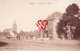 AUBY - L'Hôtel De Ville - Carte Circulé En 1938 - Auby