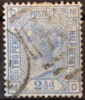 GREAT BRITAIN 1876-80 - Canceled - Sc# 68 - 2.5d - Used Stamps