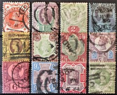 GREAT BRITAIN 1887-92 - Canceled - Sc# 111-122 - Complete Set! - Jubilee Issue - Usati