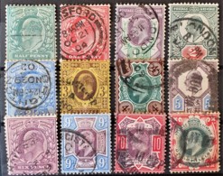 GREAT BRITAIN 1902-11 - Canceled - Sc# 127-138 - Complete Set! - Usados