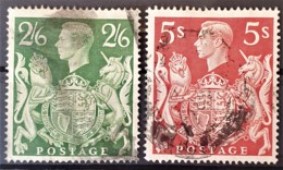 GREAT BRITAIN 1939/42 - Canceled - Sc# 249A, 250 - 2/6 5s - Gebraucht