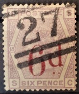 GREAT BRITAIN 1883 - Canceled - Sc# 95 - 6d - Used Stamps