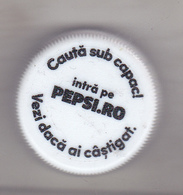 Romania Pepsi Cola Cap - Plastic Cap - White - Limonade