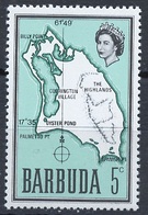 Barbuda - Caraïbes 1968-70 Y&T N°17 - Michel N°17 *** - 5c Carte De L'île - Barbuda (...-1981)