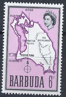 Barbuda - Caraïbes 1968-70 Y&T N°18 - Michel N°18 *** - 6c Carte De L'île - Barbuda (...-1981)