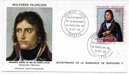 POLYNESIE - BICENTENAIRE De La NAISSANCE De NAPOLEON 1° - 1969 - ENVELOPPE FDC (COTE Du TIMBRE = 77 EUR !) - FDC