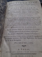 Dictionnaire Géographique Portatif Ou Description Des Royaumes Provinces Villes LAURENT ECHARD Libraires Associés 1779 - Dictionaries