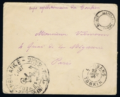 Indochine Cover CORPS EXPEDIT. TONKIN  CAOBANG + Cachet INFERMERIE AMBULANCE 1890 - Brieven En Documenten