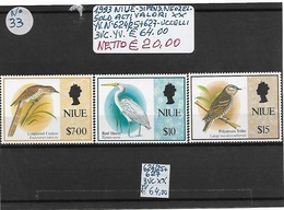 NIUE **1993 DIPENDENZA NEOZELANDESE, SOLO ALTI VALORI, UCCELLI - Passeri