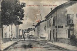 D88 - CHATEL - AVENUE DE LA GARE - Café Masson - Nombreuses Personnes - Militaires - Cyclistes - Chatel Sur Moselle