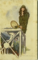 NANNI SIGNED 1910s POSTCARDS ( 6 ) WOMAN & TENNIS - EDIZ DELL'ANNA E GASPERRINI - SERIE 434 ( BG811) - Nanni