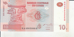 Congo - 10 Francs - Democratic Republic Of The Congo & Zaire