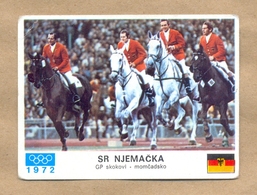 Olympic Games Munich 1972. Horseback Riding,Equestrianism,Riding The Horse,Republik Germany -Yugoslavia, Sport Card - Uniformes Recordatorios & Misc