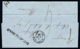 GUYANE LETTRE COMPLETE  CAYENNE LINEAIRE  FRANCAISE OUTRE MER 1841 - Covers & Documents