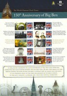 Gran Bretagna, 2009 CS5 150° Ann. Del Big Ben, Smiler, Con Custodia, Perfetto - Smilers Sheets