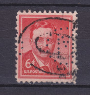 United States Perfin Perforé Lochung 'M In A Circle' 6c. Theodore Roosevelt (2 Scans) - Perfins
