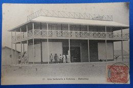 L98 DAHOMEY 1916 CARTE-P-A DE COTONOU Factorie+ ++ Affranchissement Plaisant - Cartas & Documentos