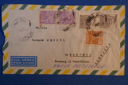 535 BRESIL LETTRE 1953 PAR AVION POUR BESTWIG ALLEMAGNE +PAIRE - Storia Postale