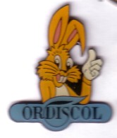 BD198 Pin's Lapin Rabbit Bugs Bunny ? LAPIN JAUNE ORDISCOL Achat Immédiat - BD